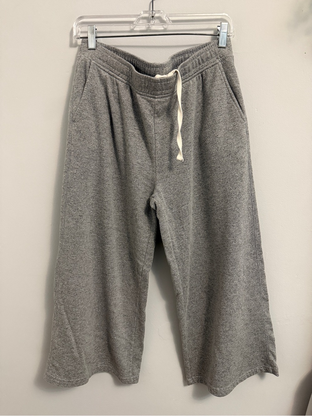 Roots Gray Wide-Leg Drawstring Joggers